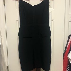 Bebe black body con strapless dress